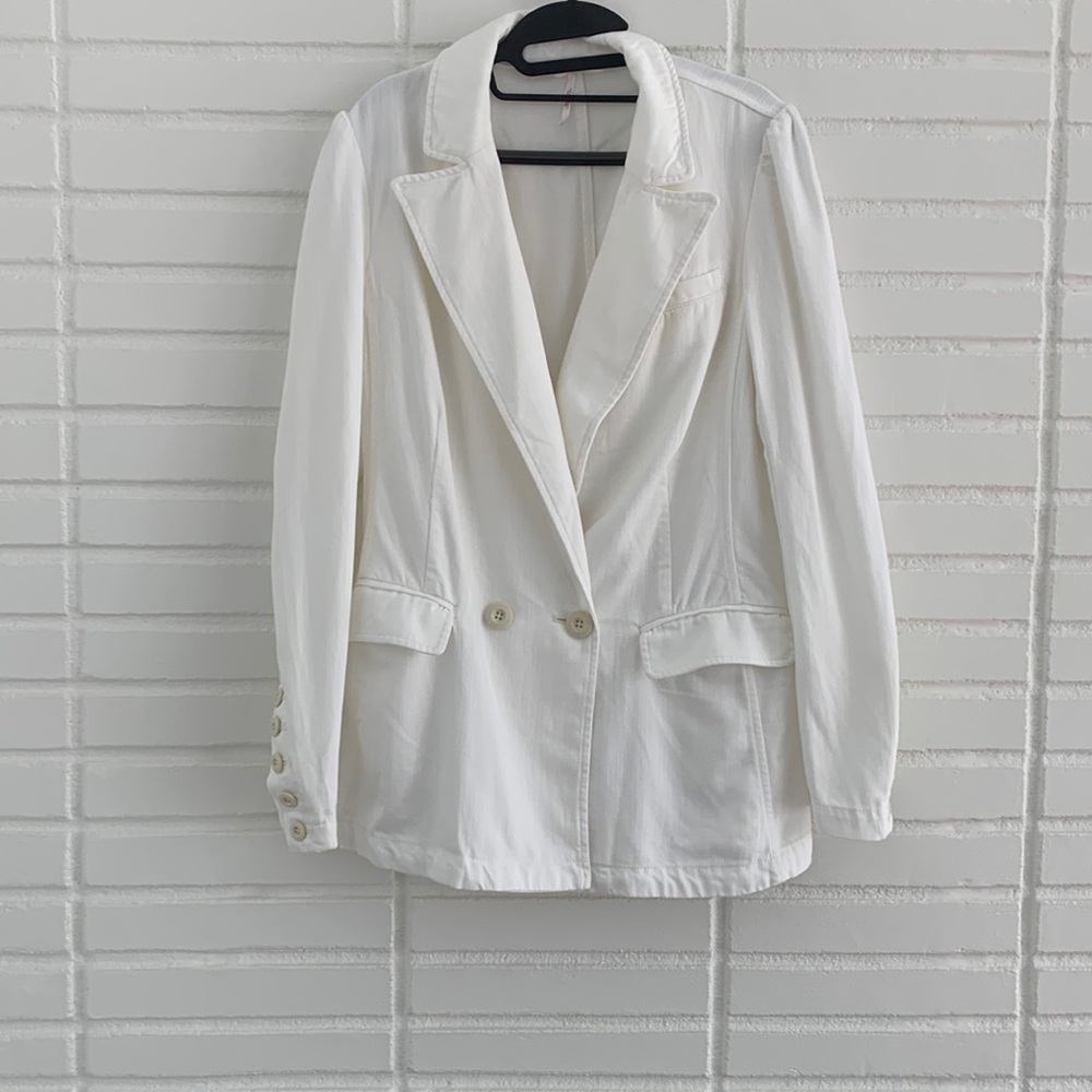 Flash Sale! Free People Utility/Blazer Jacket - Porcelain White